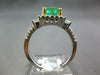 1.81CT DIAMOND & AAA EMERALD 18KT 2 TONE GOLD PRINCESS & ROUND ENGAGEMENT RING