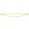 .05CT DIAMOND 14KT YELLOW GOLD 3 STONE BY THE YARD DOUBLE STRAND ANKLE /BRACELET