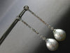 EXTRA LARGE 1.37CT DIAMOND & AAA SOUTH SEA PEARL 18K WHITE GOLD HANGING EARRINGS