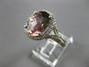 4.83CT DIAMOND & AAA PINKISH GREEN TOURMALINE 14KT WHITE GOLD 3D ENGAGEMENT RING