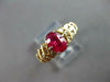 1.06CT DIAMOND & AAA RUBY 14KT YELLOW GOLD OVAL & ROUND ENGAGEMENT RING #27639
