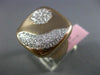 ESTATE LARGE .95CT DIAMOND 14KT WHITE & ROSE GOLD CLUSTER SUNFLOWER MIRROR RING