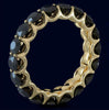 5.27CT BLACK DIAMOND 14KT YELLOW GOLD 3D SHARED PRONG WEDDING ANNIVERSARY RING