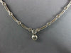 .30CT DIAMOND 14KT WHITE GOLD 3D SOLITAIRE 2 STONE MATTE & SHINY LOVE NECKLACE
