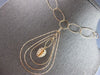 ESTATE EXTRA LARGE .90CT DIAMOND 14KT ROSE GOLD OPEN LINK TEAR DROP FUN NECKLACE