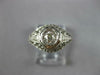 ANTIQUE ART DECO .35CT OLD MINE DIAMOND 18K WHITE GOLD 3D ENGAGEMENT RING #27344