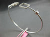 WIDE .59CT DIAMOND 18K WHITE GOLD 3D ROUND & BAGUETTE INVISIBLE BANGLE BRACELET