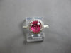 1.4CT DIAMOND & AAA PINK SAPPHIRE 14KT WHITE GOLD OVAL & ROUND ENGAGEMENT RING