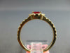ESTATE 1.04CT DIAMOND & AAA RUBY 14KT YELLOW GOLD 3D CLASSIC HALO LOVE RING