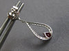 .62CT DIAMOND & AAA RUBY 14KT WHITE GOLD CLASSIC TEAR DROP HANGING FUN EARRINGS