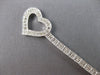 ESTATE .75CT DIAMOND 14KT WHITE GOLD 3D OPEN HEART LOVE KNOT TENNIS BRACELET