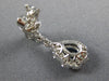 Estate 2.03Ct Diamond & Aaa Sapphire 18K White Gold 3D Round Tear Drop Hanging Earrings