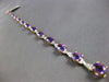 LARGE ELEGANT 10.65CT DIA & AAA AMETHYST BRACELET 14K TWO TONE GOLD OVAL & ROUND
