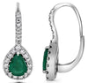 1.77CT DIAMOND & AAA SAPPHIRE 18KT WHITE GOLD PEAR SHAPE & ROUND HALO EARRINGS