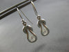 .50CT DIAMOND 14KT WHITE GOLD SOLITAIRE TEAR DROP FUN LEVERBACK HANGING EARRINGS