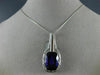 ANTIQUE EXTRA LARGE 10.0CT AAA AMETHYST 14KT WHITE GOLD FILIGREE BROOCH PENDANT