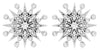 ESTATE .66CT DIAMOND 14KT WHITE GOLD 3D ROUND STAR SNOWFLAKE FLORAL FUN EARRINGS
