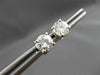 ESTATE 1.18CT DIAMOND 14KT WHITE GOLD CLASSIC STUD EARRINGS 6mm F/G SI-I #24443