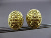 ESTATE LARGE .44CT DIAMOND 18KT YELLOW GOLD 3D WOVEN HALO CLIP ON EARRINGS