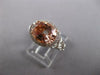 WIDE 2.65CT DIAMOND & AAA MORGANITE 18KT WHITE GOLD OVAL & ROUND ENGAGEMENT RING