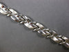ESTATE WIDE AND LONG 14K WHITE GOLD CLASSIC MATTE & SHINY X DESIGN LOVE BRACELET