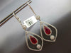 EXTRA LARGE 8.33CT DIAMOND & AAA RUBY 18K 2 TONE GOLD TEAR DROP HANGING EARRINGS