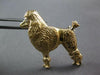 ANTIQUE LARGE .02CT OLD MINE DIAMOND 14K YELLOW GOLD POODLE DOG BROOCH PIN 27039