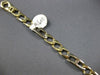 ESTATE LONG 14KT YELLOW GOLD HANDCRAFTED SQUARE LINK MATTE & SHINY MENS BRACELET
