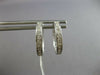 ESTATE .33CT DIAMOND 14K WHITE GOLD CLASSIC ROUND FILIGREE HOOP HANGING EARRINGS