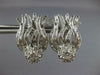 ESTATE EXTRA LARGE 5.18CT DIAMOND PLATINUM 3D ROUND & BAGUETTE CLIP ON EARRINGS