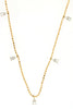 ESTATE .33CT DIAMOND 14KT YELLOW GOLD ROUND BY THE YARD CHANDELIER FUN NECKLACE