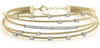 LARGE .85CT DIAMOND 14KT TWO TONE GOLD FLEXIBLE CRISS CROSS CUFF BANGLE BRACELET