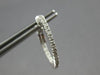 ESTATE .50CT DIAMOND 14KT WHITE GOLD ROUND INSIDE OUT FUN HOOP HANGING EARRINGS