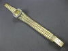 LARGE .30CT DIAMOND 14KT 2 TONE GOLD 3D GENEVE SQUARE QUARTZ LADY'S WATCH #27807