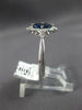 .97CT DIAMOND & AAA SAPPHIRE 14KT WHITE GOLD 3D OVAL & ROUND FILIGREE CROWN RING