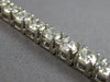 ESTATE LARGE 8.08CT DIAMOND 14K WHITE GOLD CLASSIC ROUND 4 PRONG TENNIS BRACELET