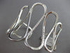 ESTATE EXTRA LARGE 1.42CT DIAMOND 18KT WHITE GOLD INFINITY CUFF BANGLE BRACELET