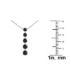 ESTATE .25CT BLACK DIAMOND 14K WHITE GOLD CLASSIC JOURNEY LOVE FLOATING PENDANT
