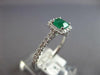 .66CT DIAMOND & AAA EMERALD 18KT WHITE GOLD SQUARE & ROUND HALO FRIENDSHIP RING