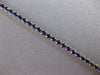 ESTATE AAA SAPPHIRE 14K YELLOW GOLD 3D CLASSIC SEMI ETERNITY FUN BRACELET