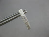 1.08CT DIAMOND 18K WHITE GOLD 3D CLASSIC PAVE 3 ROW HUGGIE HOOP HANGING EARRINGS