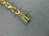 ESTATE 2.10CT AAA MULTI GEM 14KT YELLOW GOLD 3D CLASSIC X LOVE TENNIS BRACELET