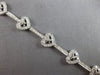 ESTATE 2.17CT DIAMOND 14KT WHITE GOLD MULTI HEART FILIGREE LOVE TENNIS BRACELET