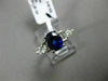 2.27CT ROUND & EMERALD DIAMOND & SAPPHIRE 18KT WHITE GOLD OVAL ENGAGEMENT RING