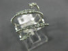ESTATE WIDE .45CT DIAMOND 14KT WHITE GOLD 3D MULTI ROW CRISS CROSS SNAKE RING