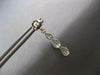 ESTATE 1.20CT DIAMOND 14KT WHITE GOLD FLOWER TEAR DROP JOURNEY HANGING EARRINGS