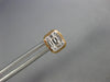 ESTATE .28CT DIAMOND 18K ROSE GOLD ROUND & BAGUETTE CLUSTER SQUARE STUD EARRINGS