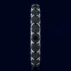 3.80CT BLACK DIAMOND 14KT WHITE GOLD 3D ROUND ETERNITY WEDDING ANNIVERSARY RING