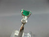 ESTATE 1.76CT DIAMOND & AAA EMERALD 14KT WHITE GOLD OVAL ENGAGEMENT RING #27630