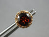 2.30CT DIAMOND & AAA GARNET 14KT ROSE GOLD 3D CLASSIC ROUND HALO STUD EARRINGS